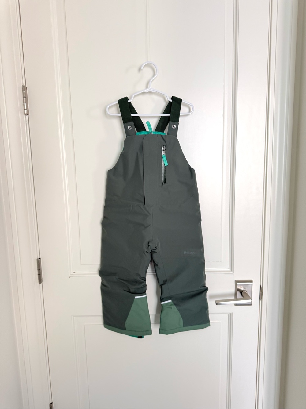 Patagonia Baby Snow Pile Bibs Snowsuit Canopy Green size 2T - New with Tags